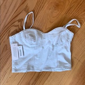 Aritzia Demin Crop Top (s)
